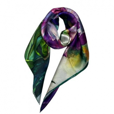 Foulard en Soie ton Violet